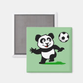 Aimant Panda de soccer mignon (Recto/Verso)