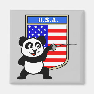 Aimant Panda d'escrime aux USA