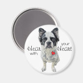 Aimant Panda Entendez avec votre coeur (Recto/Verso)