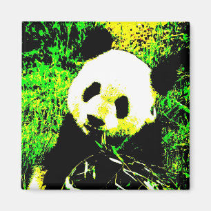 Aimant Panda Face Pop Art