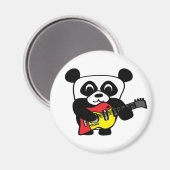 Aimant Panda garçon avec guitare électrique (Recto/Verso)