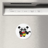 Aimant Panda garçon avec guitare électrique (In Situ (Lave-vaisselle))