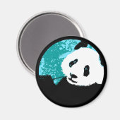 Aimant panda grunge. (Recto/Verso)