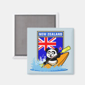 Aimant Panda Kayaking Nouvelle-Zélande (Recto/Verso)