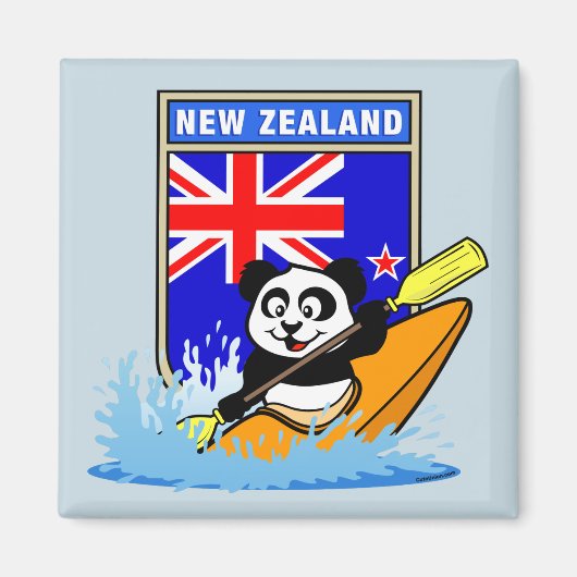 Aimant Panda Kayaking Nouvelle-Zélande (Devant)
