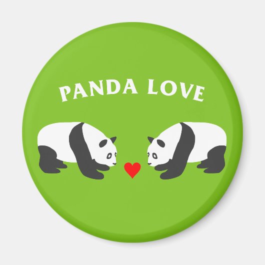 Aimant Panda Love (Vert) (Devant)