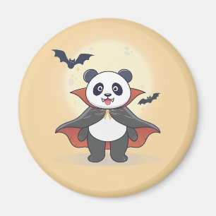 Aimant Panda Magicien Fantaisiste avec Chapeau Magique
