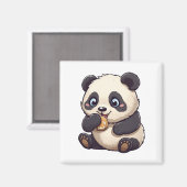 Aimant Panda mange un biscuit (Recto/Verso)