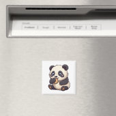 Aimant Panda mange un biscuit (In Situ (Lave-vaisselle))