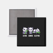 Aimant Panda Manger Jeu Dormir Pour Jeu Multijoueur (Recto/Verso)