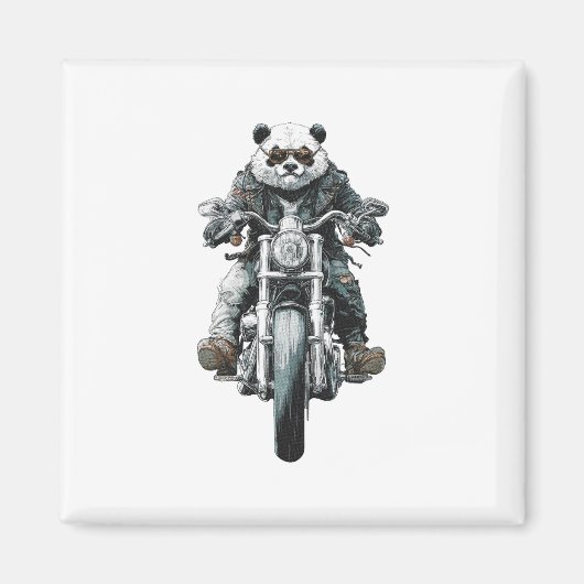 Aimant Panda motard (Devant)