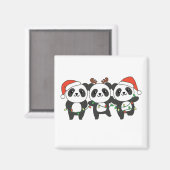 Aimant Panda Noël Animaux mignons Pandas Magn (Recto/Verso)
