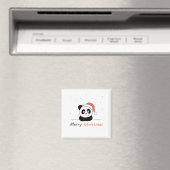 Aimant Panda Noël Neige Animaux d'hiver Pandas (In Situ (Lave-vaisselle))