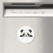 Aimant Panda Peeking Cute adorable Drôle animal caricatur (In Situ (Lave-vaisselle))