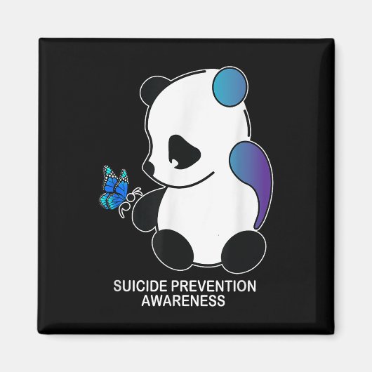 Aimant Panda Semicolon Butterfly Suicide Prevention Aware (Devant)
