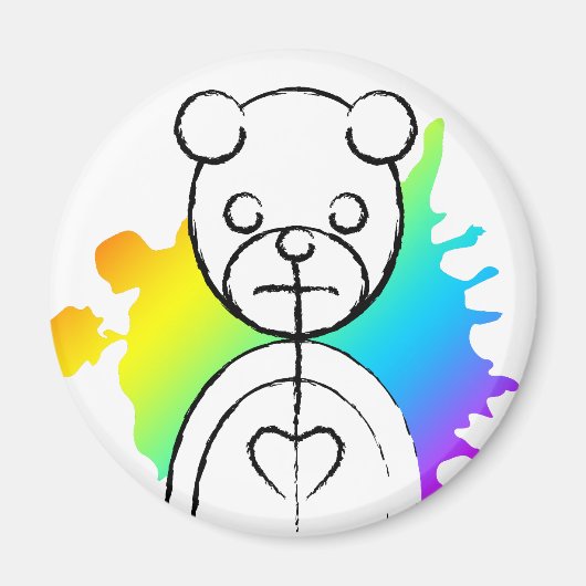 Aimant panda splatz. (Devant)