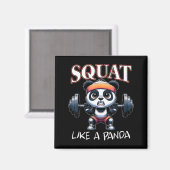Aimant Panda Weightlifting Fitness Funny Gym Quote Squat (Recto/Verso)
