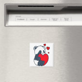 Aimant Panda Women Valentines Day Girlfriend Heart  (In Situ (Lave-vaisselle))