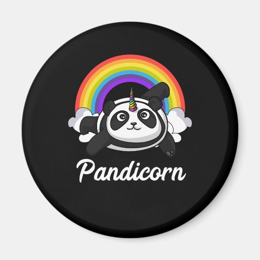 Aimant Pandicorn Panda Bear Unicorn Arc-en-ciel magique (Devant)