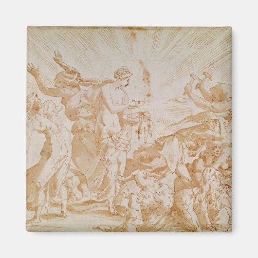 Aimant Pandore ouvrant la boîte (Devant)