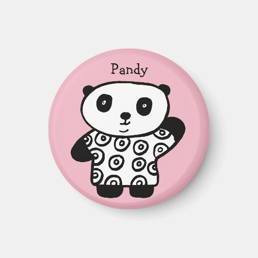 Aimant Pandy le Panda personnalisé (Devant)