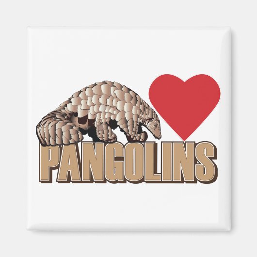 Aimant Pangolins-Coeur (Devant)