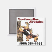 Aimant Panier2, Southern/Roc, Airedales, (505) 384-... (Recto/Verso)