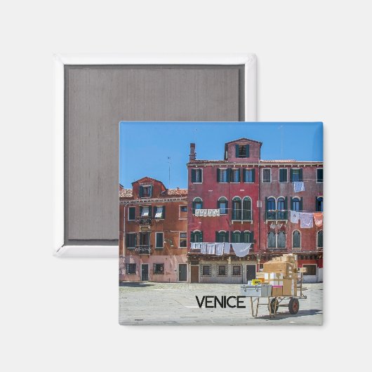 Aimant Panier avec boîtes à Venise (Recto/Verso)