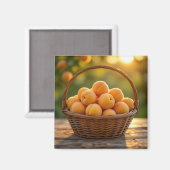 Aimant Panier d'abricots (Recto/Verso)