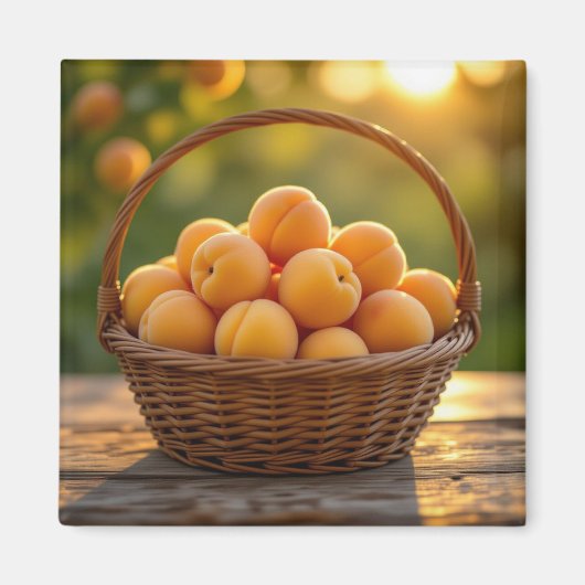 Aimant Panier d'abricots (Devant)