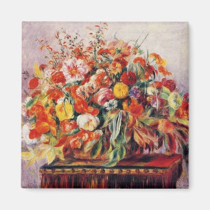 Aimant Panier de fleurs Vintage Pierre Auguste Renoir