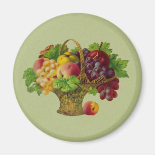 Aimant Panier de fruits d'art vintage