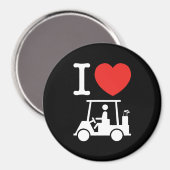 Aimant Panier de golf I Heart (Love) (Recto/Verso)