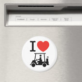 Aimant Panier de golf I Heart (Love) (In Situ (Lave-vaisselle))