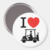 Aimant Panier de golf I Heart (Love) (Recto/Verso)