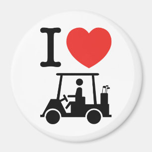 Aimant Panier de golf I Heart (Love)