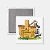 Aimant Panier de pique-nique (Recto/Verso)