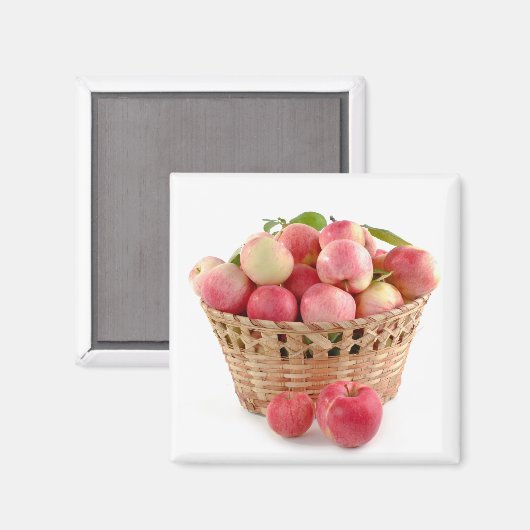 Aimant Panier de pommes, récolte, automne (Recto/Verso)