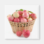 Aimant Panier de pommes, récolte, automne (Devant)