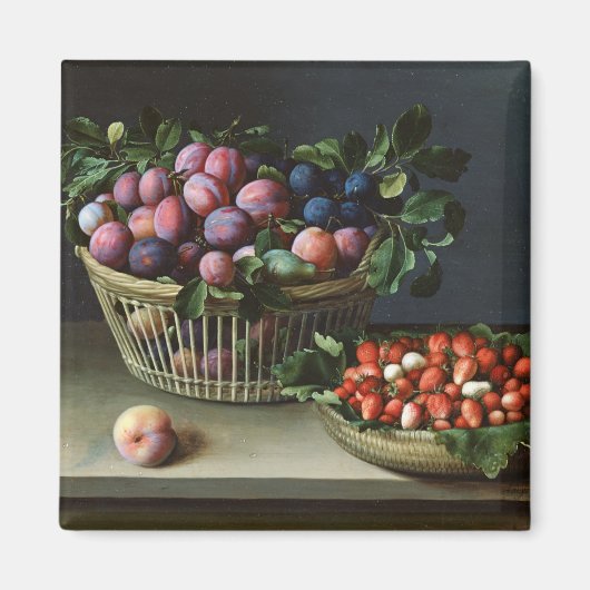 Aimant Panier de prunes et panier de fraises, 1632 (Devant)