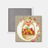 Aimant Panier de récolte de style agricole / Réfrigérateu (Recto/Verso)