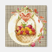 Aimant Panier de récolte de style agricole / Réfrigérateu (Devant)