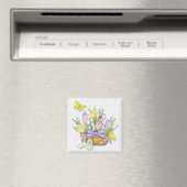 Aimant Panier de tulipe de printemps (In Situ (Lave-vaisselle))