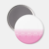 Aimant Paniers Roses Et Blancs Avec Arrière - plan De New (Recto/Verso)