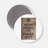 Aimant Panique vintage maintenant & Freak Out (Recto/Verso)
