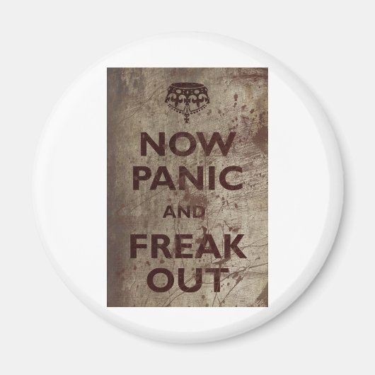 Aimant Panique vintage maintenant & Freak Out (Devant)