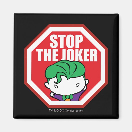 Aimant Panneau Chibi "Stop The Joker" (Devant)