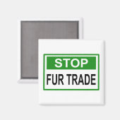 Aimant Panneau commercial Stop Fur vert (Recto/Verso)