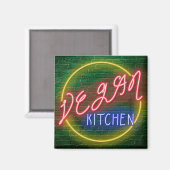 Aimant Panneau cuisine Neon Vegan (Recto/Verso)