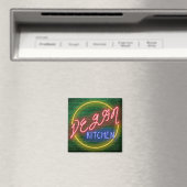 Aimant Panneau cuisine Neon Vegan (In Situ (Lave-vaisselle))